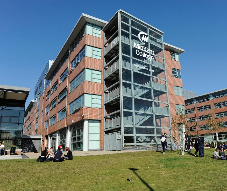 Exterior shot of MidKent College's Medway Campus